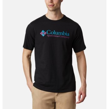 Columbia CSC Basic Logo Short Sleeve, Camiseta Negros Para Hombre | 584106-AFD